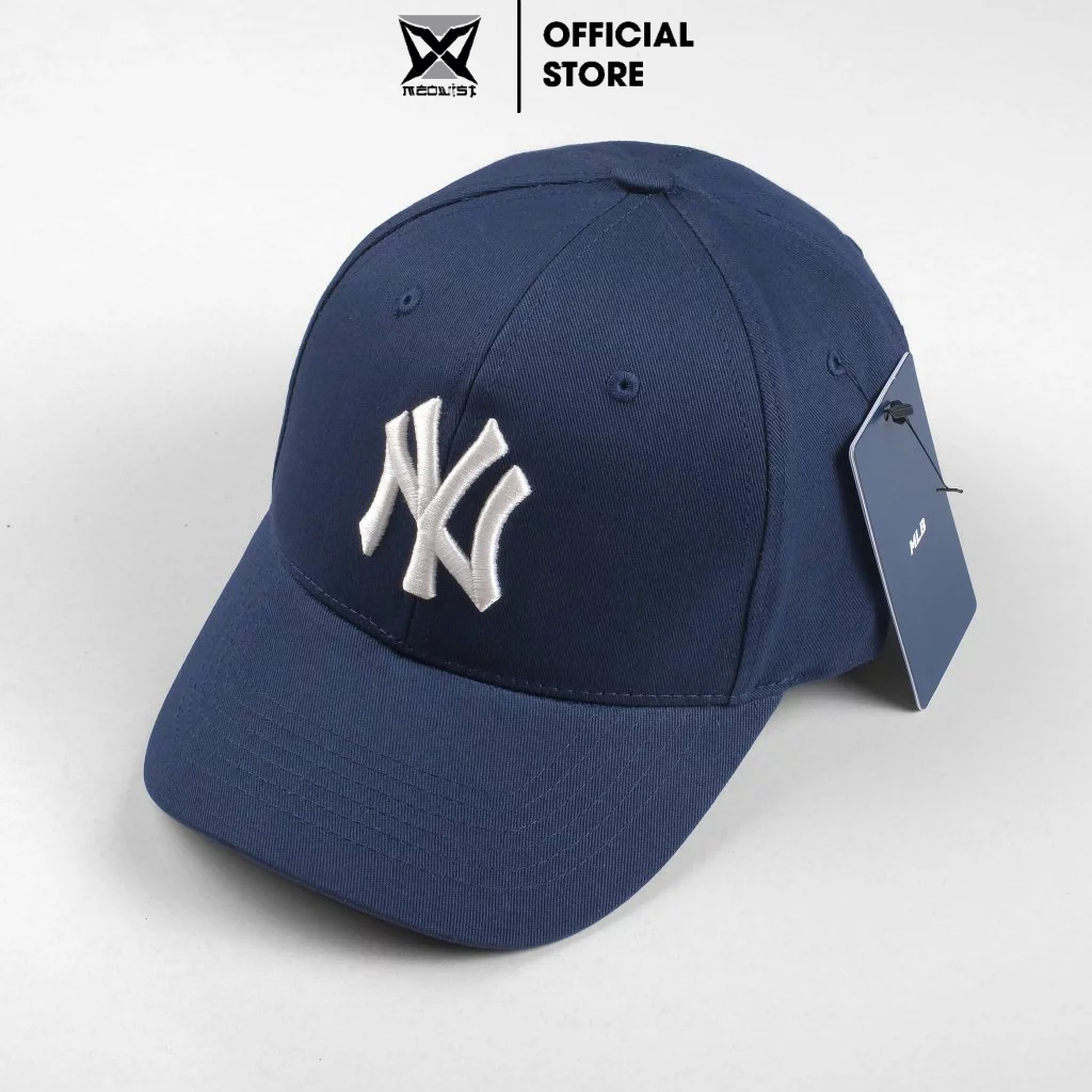 Mũ Nón lưỡi trai  Meowist chất liệu vải Kaki Navy logo NY, Nón kết Thể Thao, Thời Trang, Cá Tính