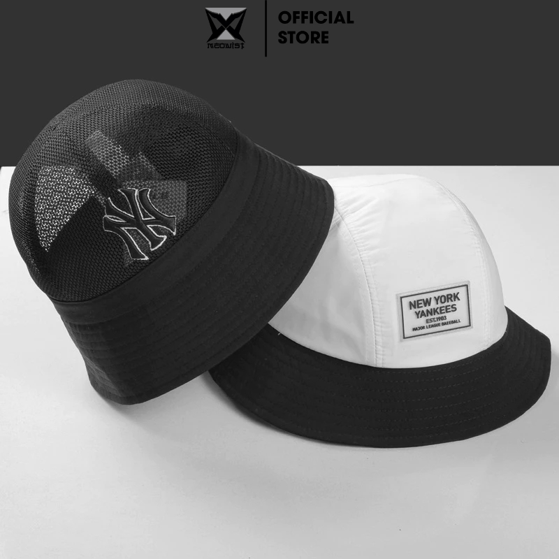 Mũ Nón bucket cao cấp, nón bucket Classic trắng vành tròn cụp nhung form unisex