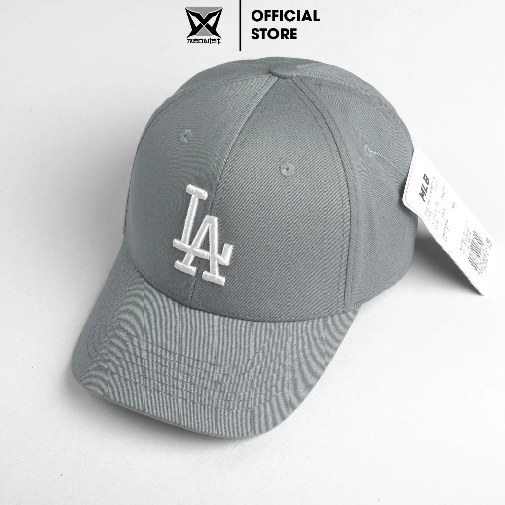 Mũ lưỡi trai Meowist Unisex MLB chất liệu vải Kaki logo LA,nón lưỡi trai Hàn Quốc