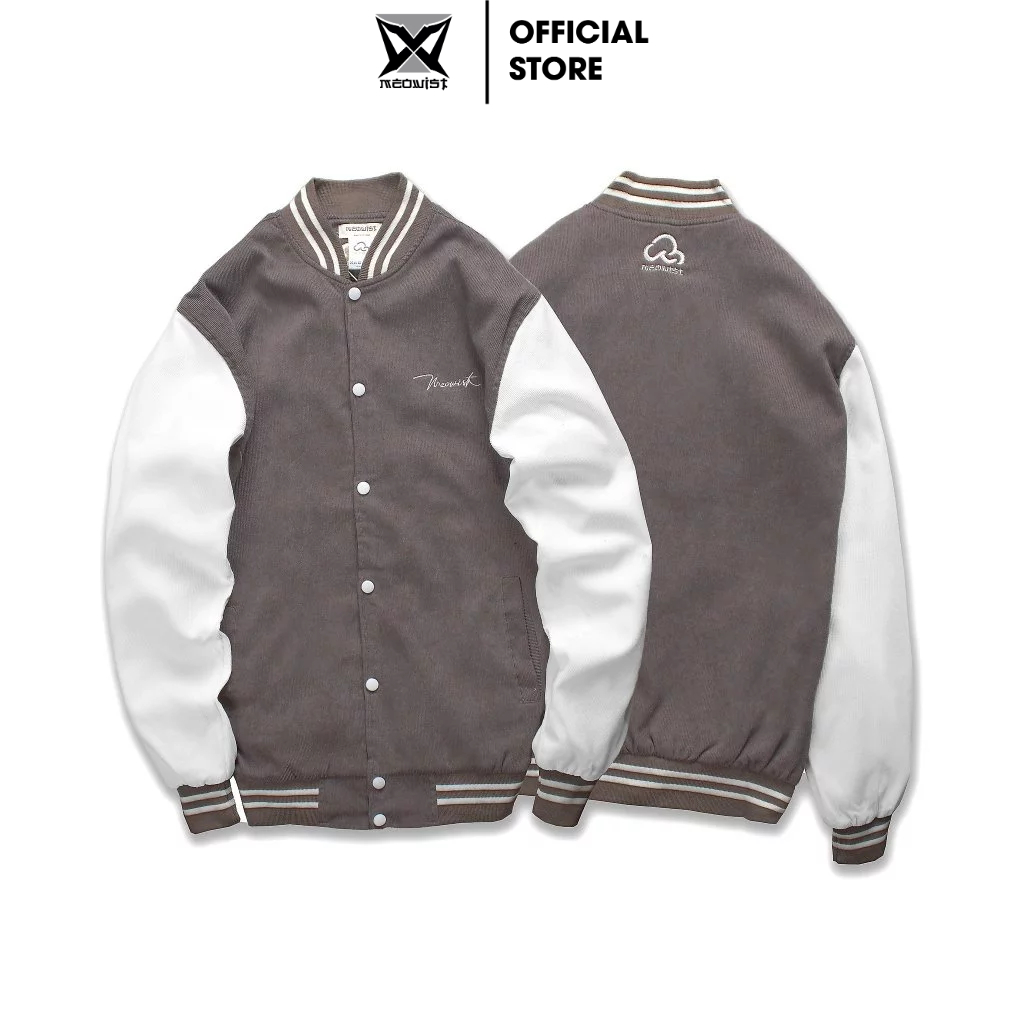 Áo khoác bomber varsity jacket Meowist Signature - Grey