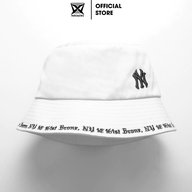 Mũ Nón bucket cao cấp, nón bucket Classic trắng vành tròn cụp kaki form unisex