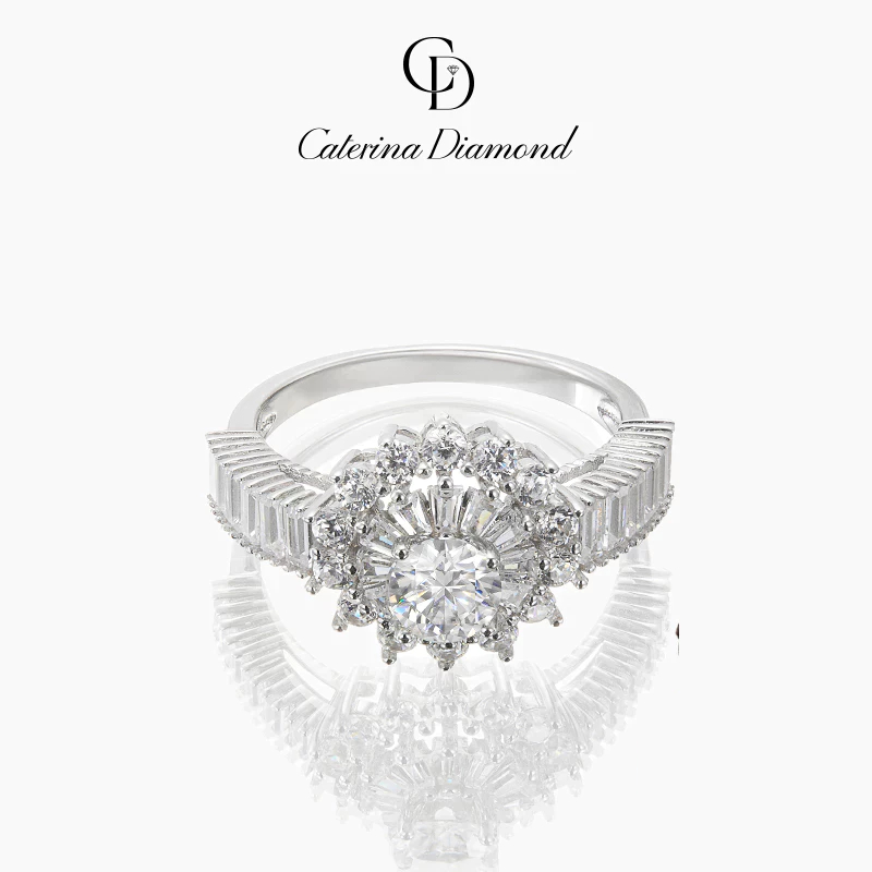 Nhẫn kim cương Moissanite 0,5 Carat Caterina Diamond Solitaire DR024 - Kiểm định GRA
