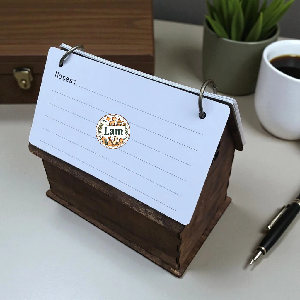 Lịch gỗ Ngôi Nhà, Lịch để bàn đa năng | LynhDecor Miễn Phí in,khắc tên Logo theo yêu cầu