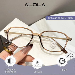 Gọng Kính Giả Cận Nữ ALOLA Gọng Kính Chống ánh Sáng Xanh TR90 Siêu Nhẹ Cho Dân Văn Phòng Dổi Màu Khi Ra Nắng