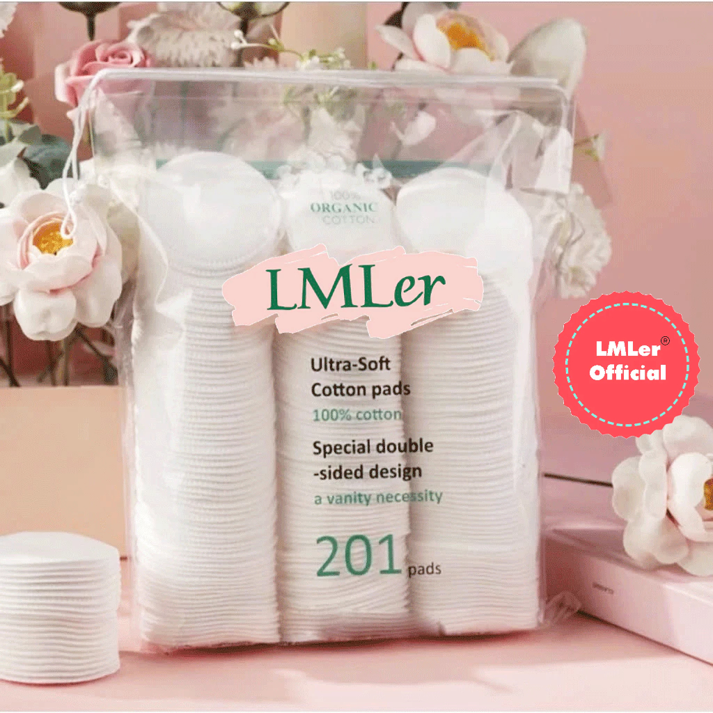 (Combo 2 gói) Bông Tẩy Trang LMLer 201 miếng 100% Cotton mềm mịn P0642