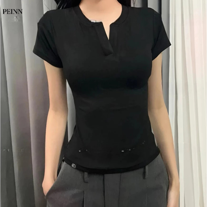 [Peinn] Áo thun FA1-0018-72 cổ trụ tàu ôm body cotton E44 | BigBuy360 - bigbuy360.vn