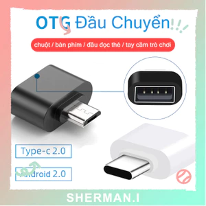 【sherman.i】Đầu chuyển USB 2.0 ra Type C OTG để kết nối chuột bàn phím/tay cầm-SN