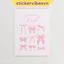 Tranh dán tường fomex, Pink Bow Collection, decor tường, phòng ngủ, có sẵn keo dán 2 mặt, nhận in theo yêu cầu