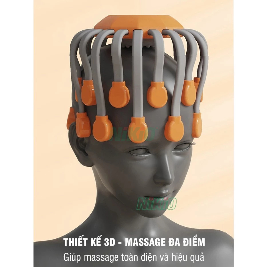 Máy massage đầu bạch tuộc Nikio NK-113 - Hỗ trợ thư giãn, giảm stress, cải thiện tinh thần