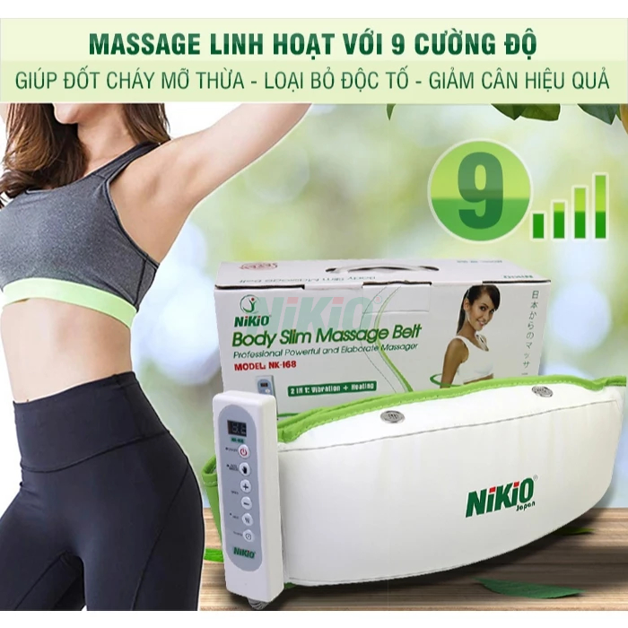 Máy Massage Giảm Mỡ Bụng Nhật Bản Nikio NK-168 - Chính Hãng
