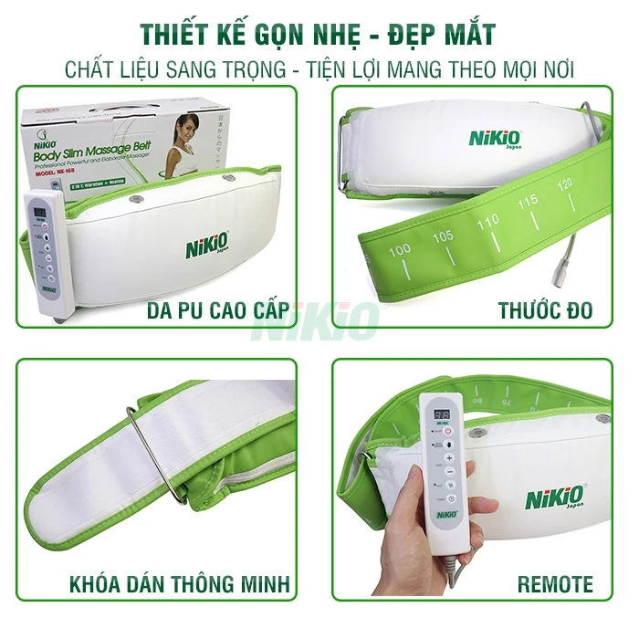 Máy Massage Giảm Mỡ Bụng Nhật Bản Nikio NK-168 - Chính Hãng