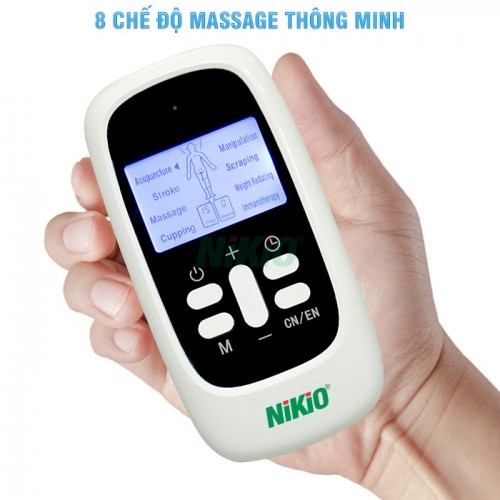 Máy massage xung điện 4 miếng dán Nikio NK-100 - Pin Sạc