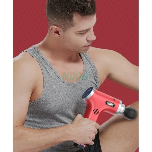 Súng Massage Giảm Căng Cơ Đau Nhức Nikio Nhật Bản NK-171 - 6 đầu, 6 tốc độ, 5 kiểu massage