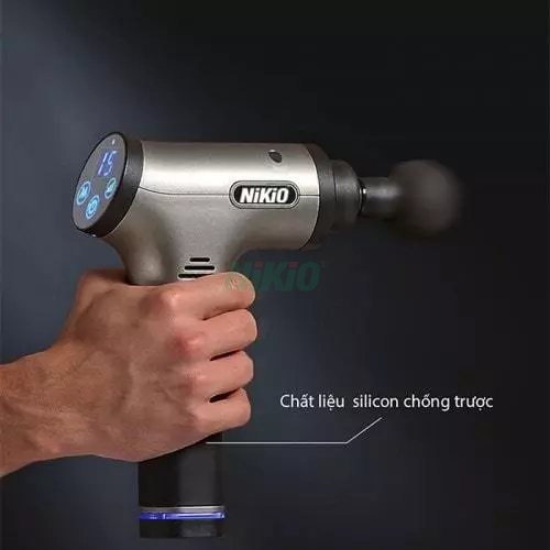 Súng Massage Giảm Căng Cơ Đau Nhức Nikio Nhật Bản NK-171 - 6 đầu, 6 tốc độ, 5 kiểu massage