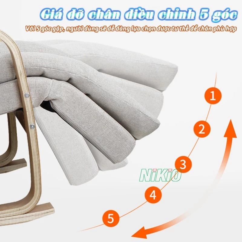 Ghế massage toàn thân bập bênh thư giãn, chất liệu cao cấp, thiết kế sang trọng Nikio NK-155
