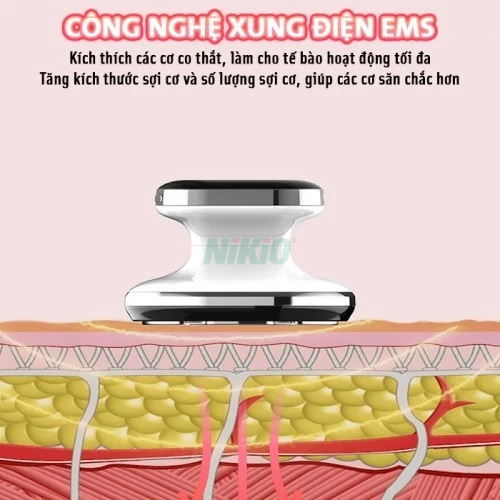 Máy Massage Bụng Giảm Mỡ Nikio NK-160 - Công nghệ EMS Giảm Mỡ Hiệu Quả, Giảm Đau Bụng Kinh