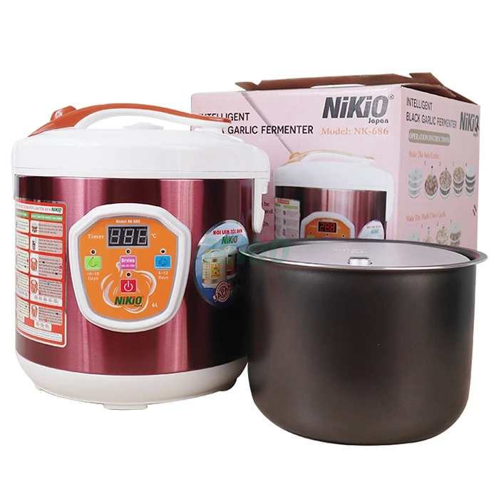 Máy Làm Tỏi Đen Tùy Chỉnh Nhật Bản Nikio NK-686 - Làm được 2kg tỏi đen - Chính Hãng - Cao Cấp
