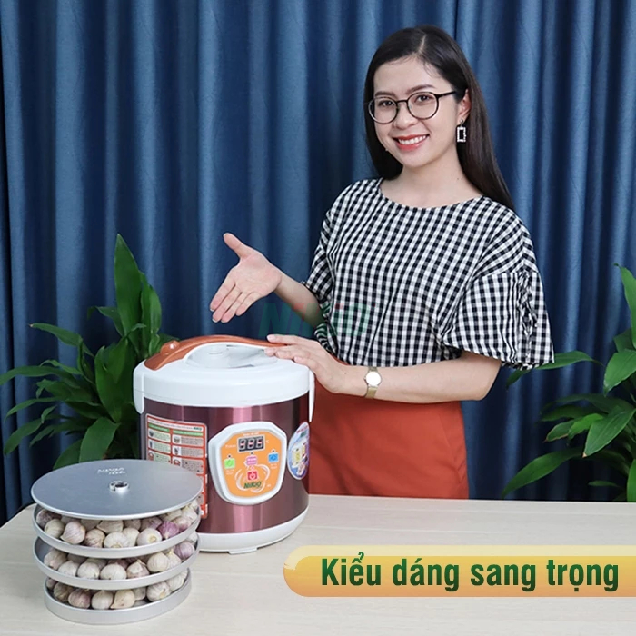 Máy Làm Tỏi Đen Tùy Chỉnh Nhật Bản Nikio NK-686 - Làm được 2kg tỏi đen - Chính Hãng - Cao Cấp