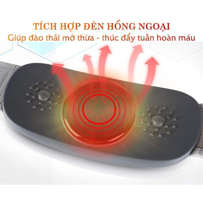 Đai Massage Bụng Rung Lắc Hồng Ngoại Nhật Bản Nikio NK-169DC - Pin sạc - Giảm béo