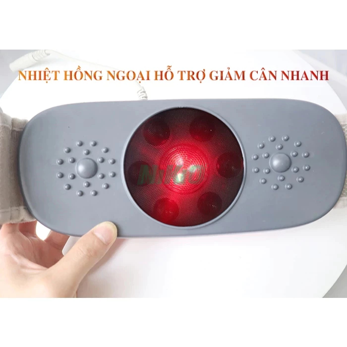 Đai Massage Giảm Mỡ Bụng Nikio NK-169AC - Tích Hợp 3in1 Rung Lắc, Xoay 360 độ, Nhiệt Đèn Hồng Ngoại
