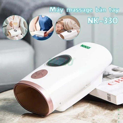 Máy massage tay pin sạc Nikio NK-330 - Hoạt động điện áp suất không khí và nén nhiệt, giảm tê bì tay
