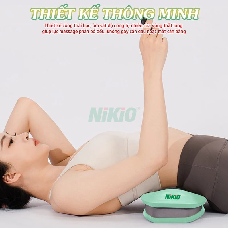Máy massage kéo giãn cột sống lưng cao cấp Nikio NK-159 - Pin sạc - Phiên Bản Cao Cấp