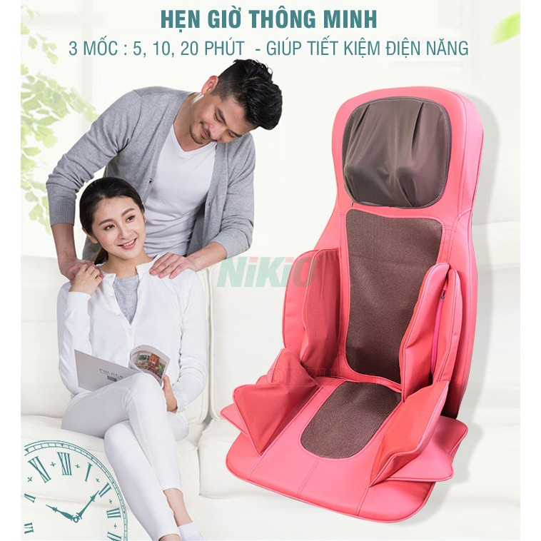 Đệm Ghế Massage Toàn Thân Đa Năng Nikio NK-181 - Mát Xa Lưng 3D Kết Hợp Tính Năng Nhiệt Hồng Ngoại