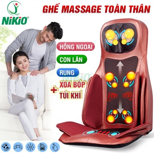 Đệm Ghế Massage Toàn Thân Đa Năng Nikio NK-181 - Mát Xa Lưng 3D Kết Hợp Tính Năng Nhiệt Hồng Ngoại