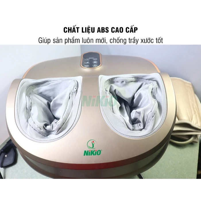 Máy massage chân bấm huyệt NIkio NK-187 - Xoa bóp bàn chân tự động, massage khí nén  - Màu Xám