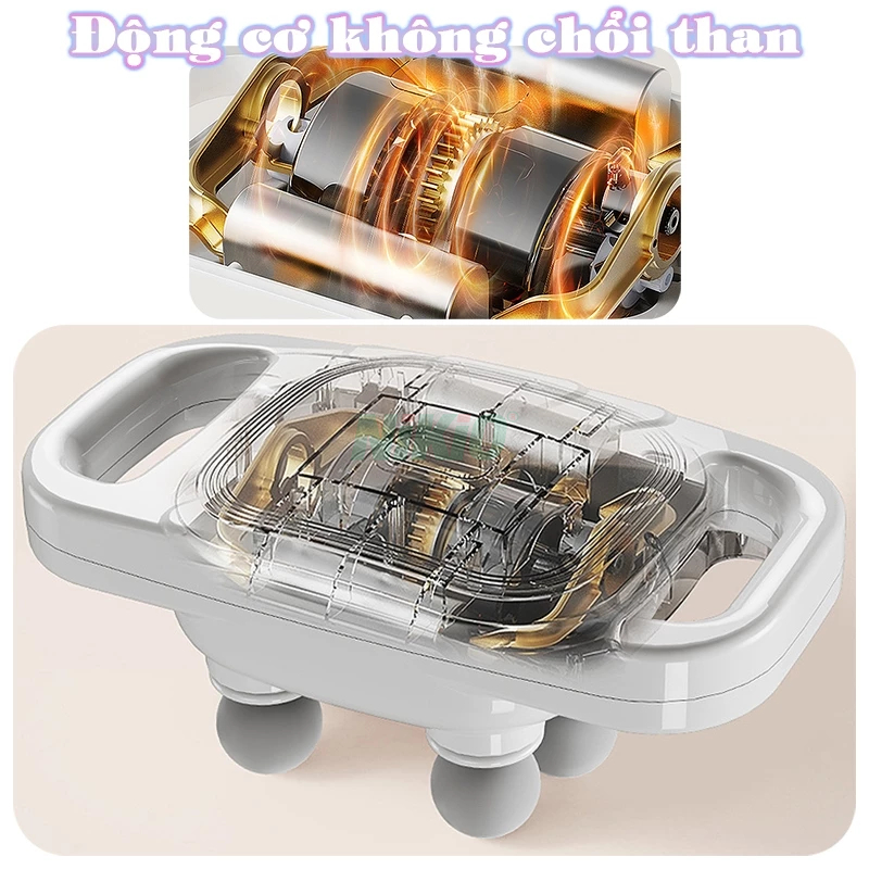 Máy Massage Cầm Tay 6 Đầu, Máy mát xa toàn thân NK-272 Pro - 9 chế độ, 20 cường độ