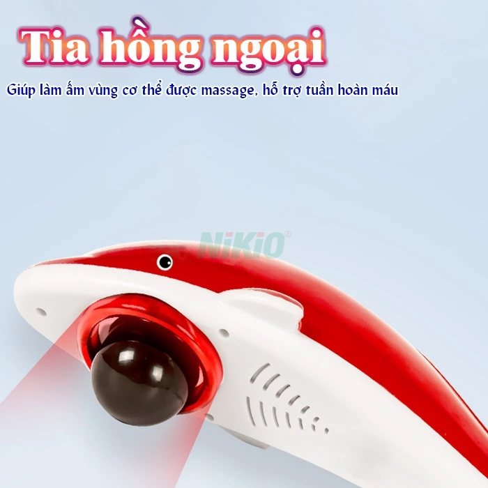 Máy massage cầm tay cá heo Nikio NK-608B - Công nghệ massage rung hiện đại cho hiệu quả tối ưu