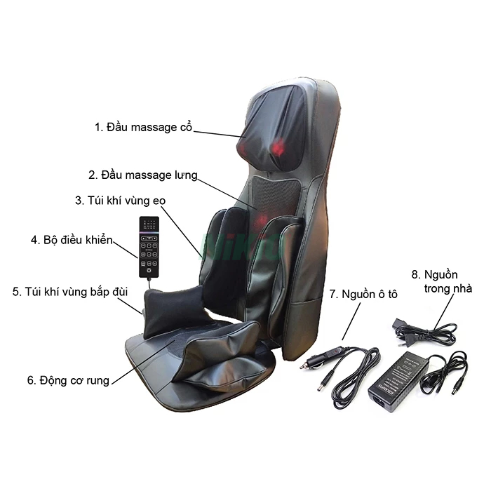 Ghế massage toàn thân cao cấp Nhật Bản Nikio NK-181 - Xoa đấm bóp, áp suất khí, nhiệt hồng ngoại