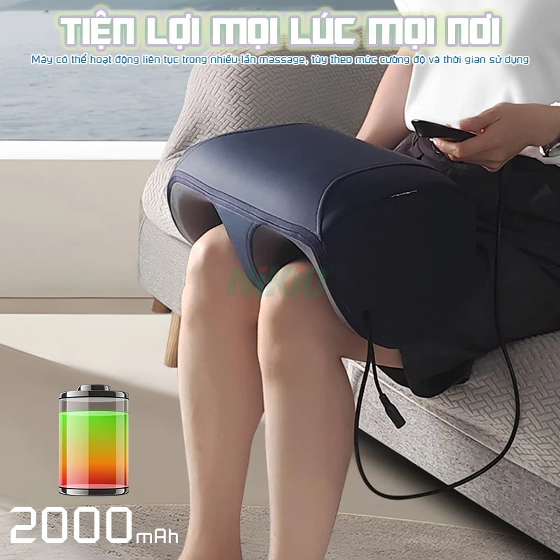 Máy massage chân Nikio NK-183 - Máy mát xa bấm huyệt chân, nhiệt hồng ngoại, xoa bóp, pin sạc