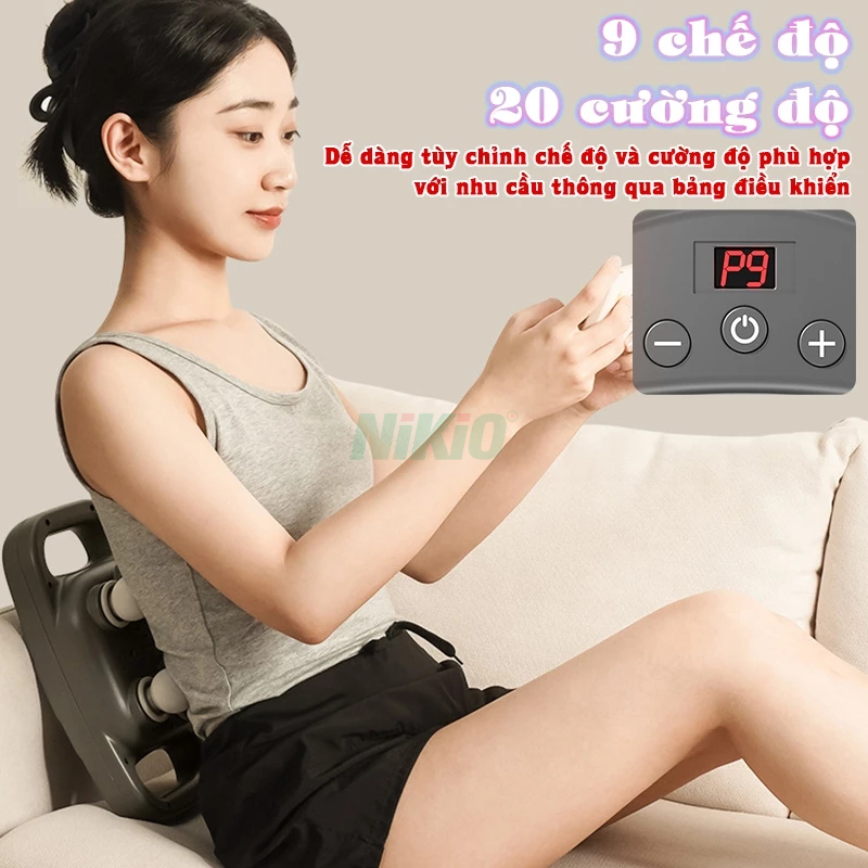 Máy Massage Cầm Tay 6 Đầu, Máy mát xa toàn thân NK-272 Pro - 9 chế độ, 20 cường độ