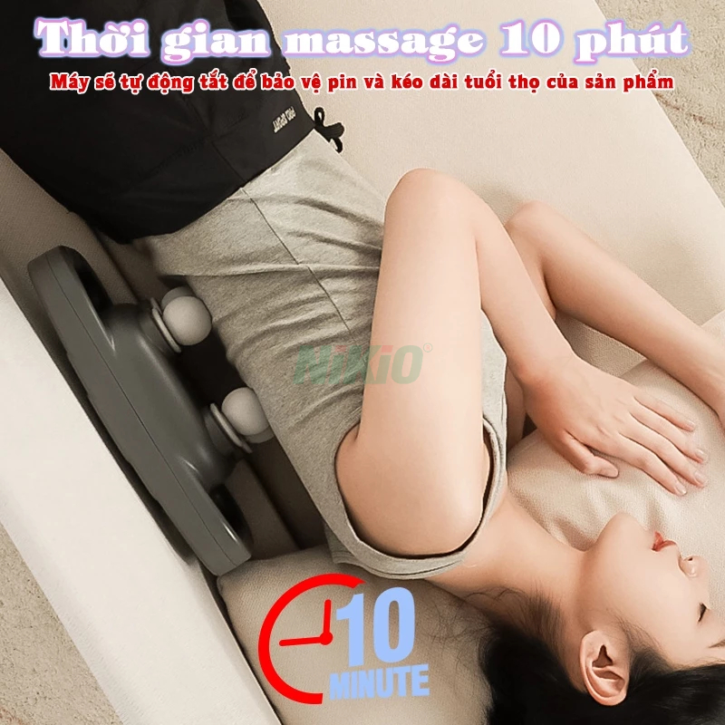 Máy Massage Cầm Tay 6 Đầu, Máy mát xa toàn thân NK-272 Pro - 9 chế độ, 20 cường độ