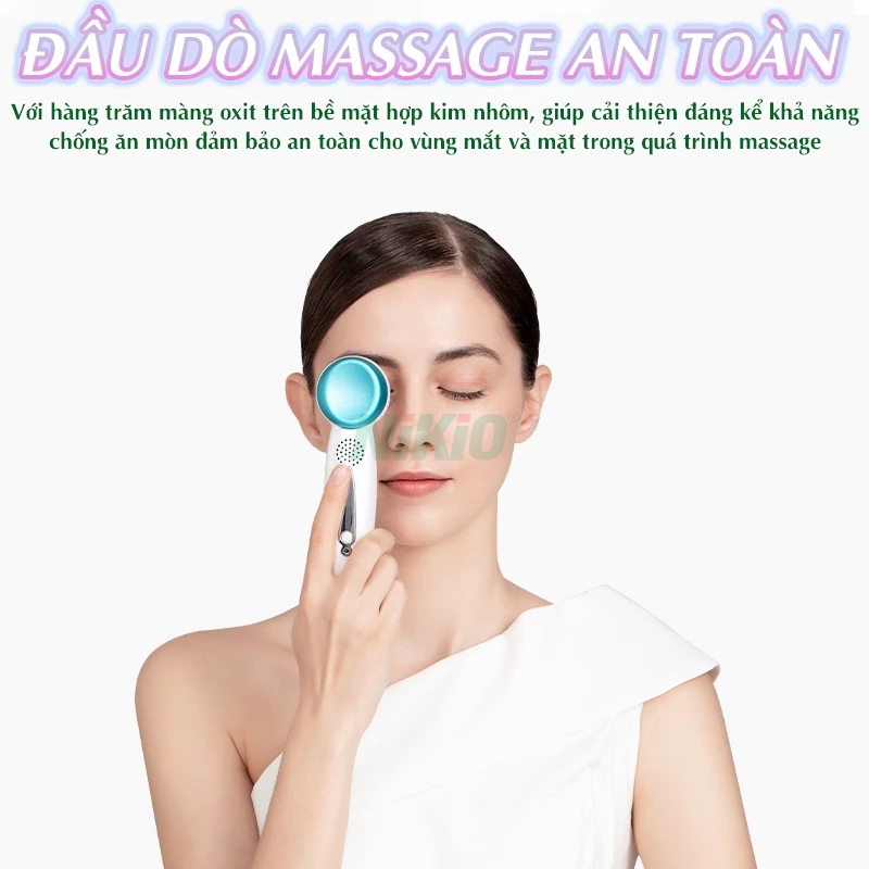 Búa nóng lạnh massage da mặt Nikio NK-127 - Pin sạc, bảo hành chính hãng