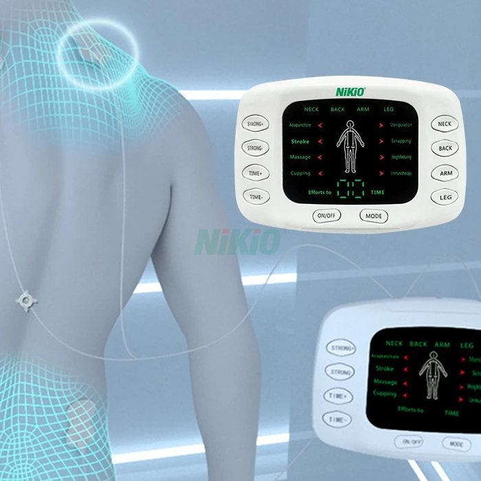 Máy Massage Xung Điện Nikio NK-105 - Trị Liệu 4 Miếng Dán Có Đôi Dép Mát Xa Bàn Chân