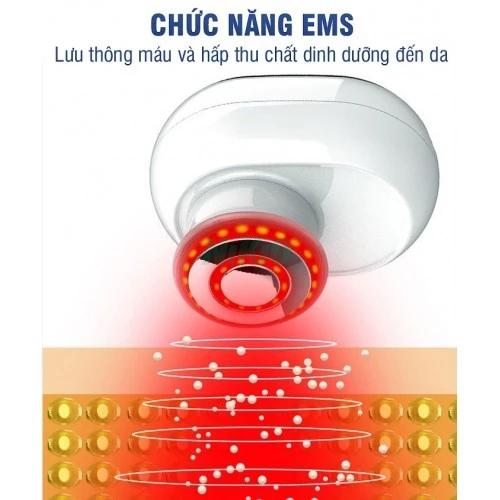 Máy rửa mặt 5 trong 1 Nikio NK-121 Kết hợp tẩy trang đẩy tinh chất, trẻ hóa da và massage nâng cơ