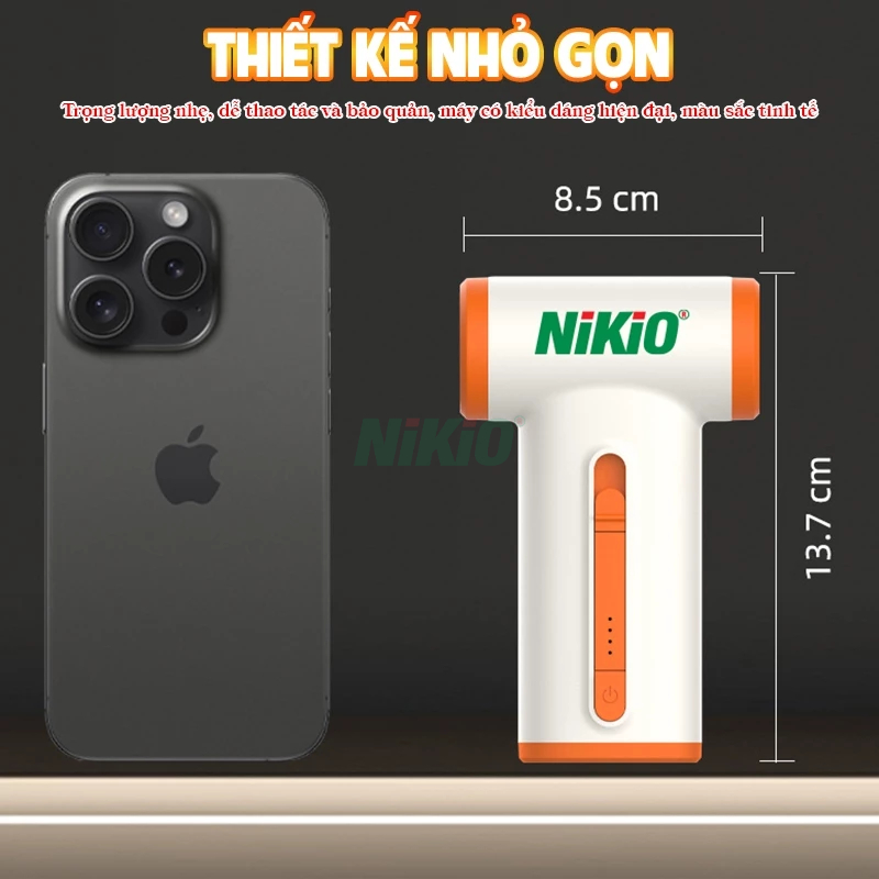 Máy thổi bụi cầm tay, máy thổi phản lực mini Nikio ST-805B - Thổi lá cây, thổi nước cực mạnh