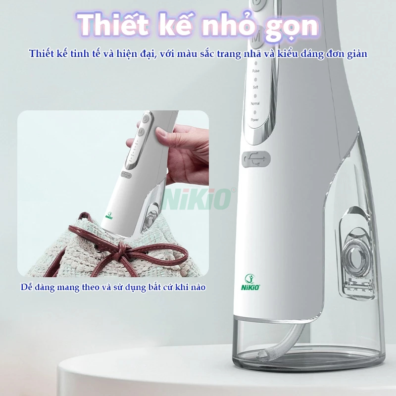 Máy tăm nước dùng cá nhân Nikio NK-M209 - Bảo vệ sức khỏe răng miệng, loại bỏ vụn thức ăn bám sâu