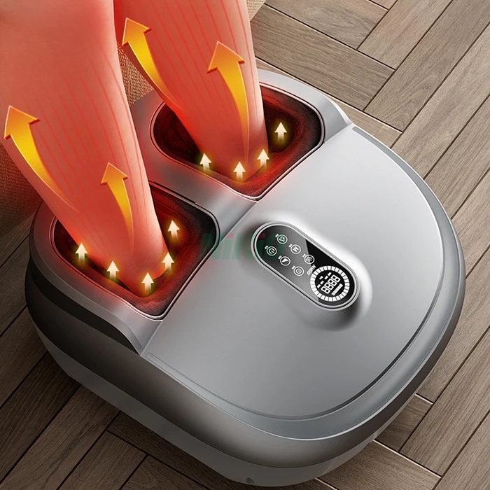 Máy massage chân Nikio NK-187 - Thiết kế 2in1 Mát xa bàn chân và bắp chân, Bấm huyệt chân - Màu Đen