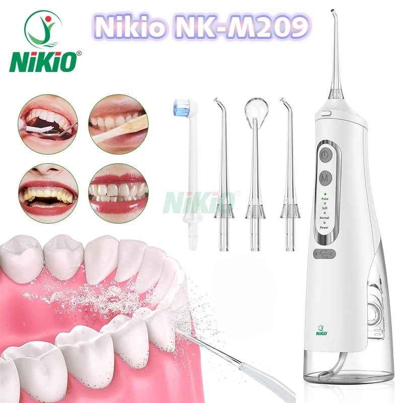 Máy tăm nước dùng cá nhân Nikio NK-M209 - Bảo vệ sức khỏe răng miệng, loại bỏ vụn thức ăn bám sâu