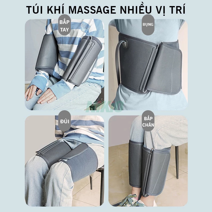 Máy massage chân bấm huyệt NIkio NK-187 - Xoa bóp bàn chân tự động, massage khí nén  - Màu Xám
