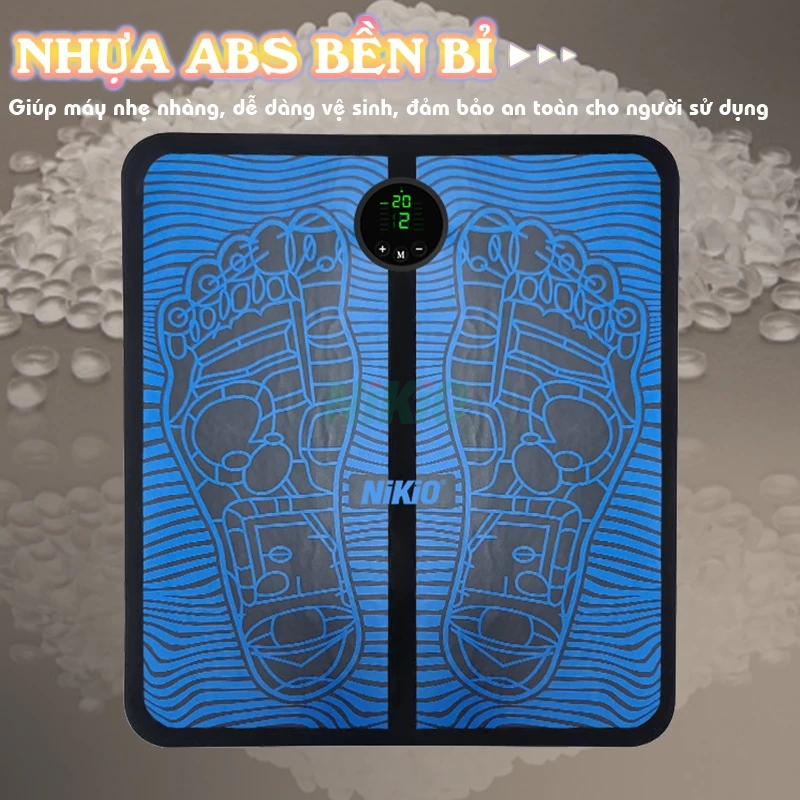 Thảm massage chân xung điện EMS Nikio NK-106 - Thúc đẩy lưu thông máu, giảm tê bì và đau mỏi chân