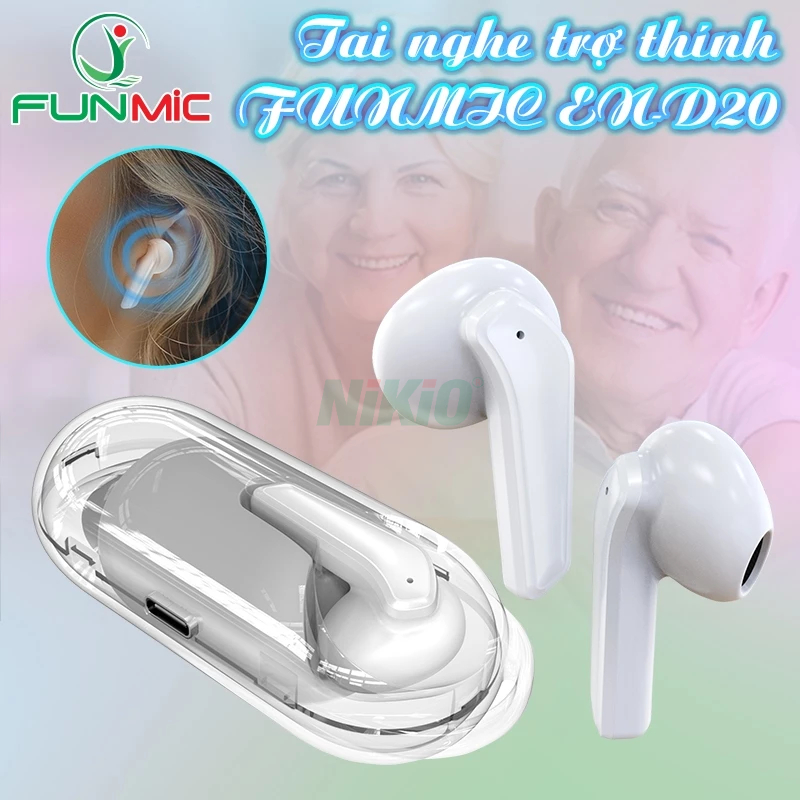 Tai nghe trợ thính cho người già Funmic EN-D20 - Cải thiện chức năng nghe cho người khiếm thính