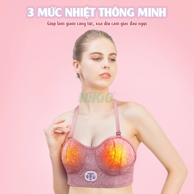 Máy massage ngực MingZhen Nikio MZ-AM002 - Nâng ngực, săn chắc và định hình vòng 1