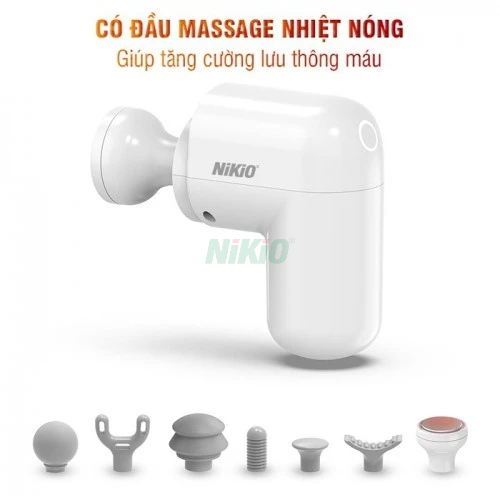 Máy Massage Cầm Tay Mini Nikio NK-173 - Có Đầu Nóng, Hỗ Trợ Mát Xa Chuyên Sâu, Giảm Đau Cơ
