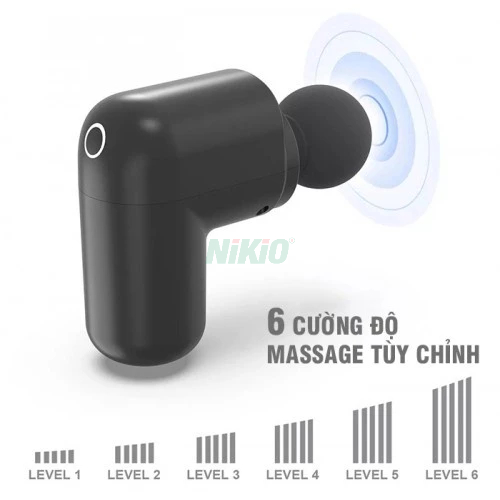 Máy Massage Cầm Tay Mini Nikio NK-173 - Có Đầu Nóng, Hỗ Trợ Mát Xa Chuyên Sâu, Giảm Đau Cơ