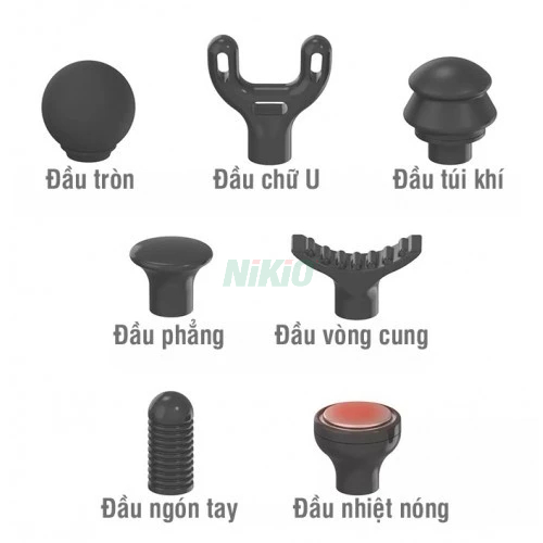 Máy Massage Cầm Tay Mini Nikio NK-173 - Có Đầu Nóng, Hỗ Trợ Mát Xa Chuyên Sâu, Giảm Đau Cơ
