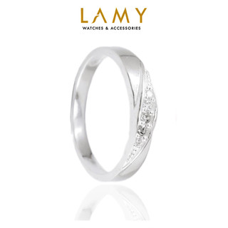 Nhẫn bạc nam nữ LAMY Modern Gem-Studded Ring Silver 8243 - Nhẫn bạc ta cao cấp